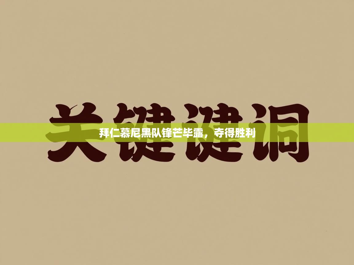 拜仁慕尼黑队锋芒毕露,夺得胜利 第1张